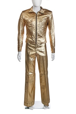 Lot 196 - A rare Biba men's gold lamé jacket, circa 1972