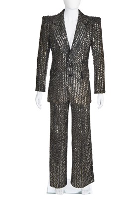 Lot 197 - A rare Biba men's sequined suit, circa 1974