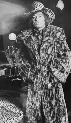 Lot 198 - A rare Biba men's faux-fur coat and hat, circa 1973