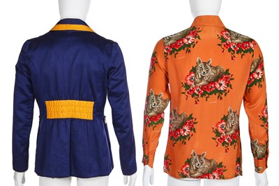 Lot 205 - A Geoff at Hide Grade blue satinised cotton jacket, 1960s