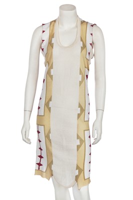 Lot 344 - A Westwood/McLaren Navajo print cotton jersey dress, 'Savage' collection, Spring-Summer 1982