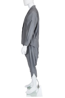 Lot 51 - A Kenzo grey silk ensemble, 1980s