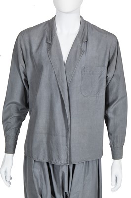 Lot 51 - A Kenzo grey silk ensemble, 1980s