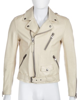 Lot 18 - A Tom Ford men's cream calfskin biker jacket, 2010s