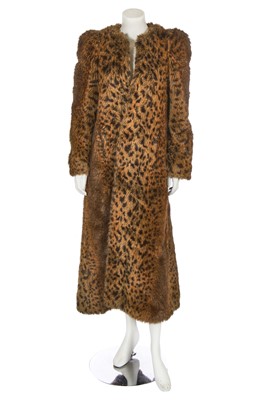 Lot 156 - A good Biba faux cheetah fur coat, circa 1974