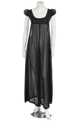 Lot 155 - A Biba black muslin dress and capelet, circa 1972