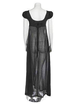 Lot 155 - A Biba black muslin dress and capelet, circa 1972