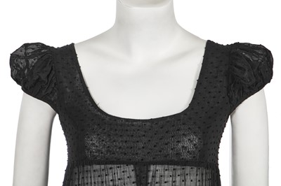 Lot 155 - A Biba black muslin dress and capelet, circa 1972