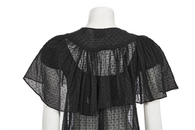 Lot 155 - A Biba black muslin dress and capelet, circa 1972
