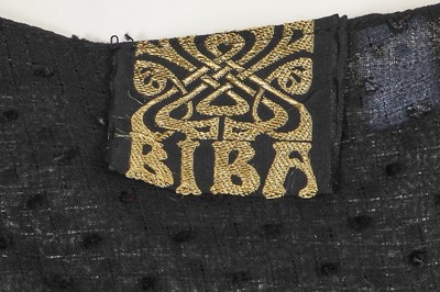 Lot 155 - A Biba black muslin dress and capelet, circa 1972