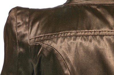 Lot 154 - A Biba brown satin suit, circa 1972