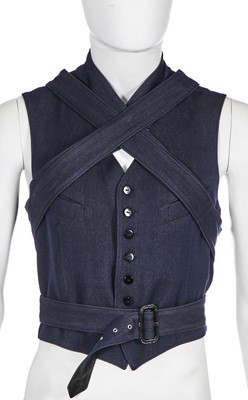 Lot 133 - A Jean Paul Gaultier men's navy wool blend waistcoat, 'Chic Rabbis/Vikings' collection, Autumn-Winter 1993-94