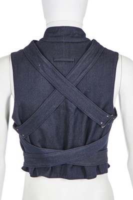 Lot 133 - A Jean Paul Gaultier men's navy wool blend waistcoat, 'Chic Rabbis/Vikings' collection, Autumn-Winter 1993-94