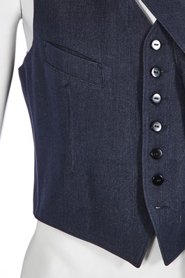 Lot 133 - A Jean Paul Gaultier men's navy wool blend waistcoat, 'Chic Rabbis/Vikings' collection, Autumn-Winter 1993-94