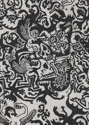 Lot 174 - A rare John Crancher devil print ensemble, circa 1988