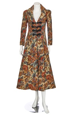 Lot 153 - A Biba 'curtain brocade' frock coat, 1969