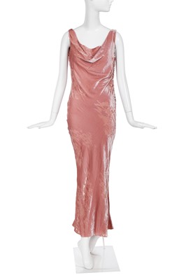 Lot 81 - A Christian Dior by John Galliano pink devoré velvet evening gown, 'Off Duty Icon' collection, Autumn-Winter 2005-06