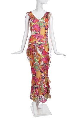 Lot 86 - A Christian Dior by John Galliano printed silk chiffon evening gown, Spring-Summer 2005