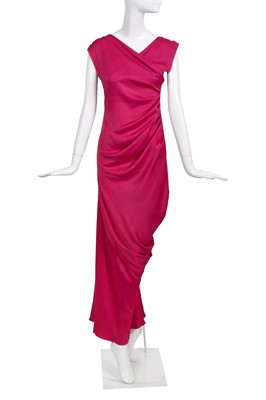 Lot 87 - A John Galliano raspberry-pink silk evening gown, commercial collection 2007