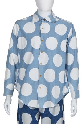Lot 166 - A Vivienne Westwood men's printed cotton ensemble, 'Mini Crini' collection, Spring-Summer 1986