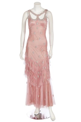 Lot 78 - A Jenny Packham beaded pink tulle evening gown, 2000s