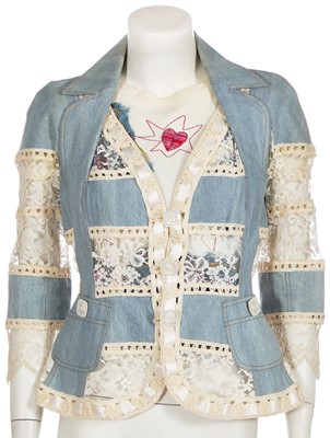 Lot 73 - A Christian Dior by John Galliano denim and lace jacket, Spring-Summer 2005