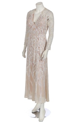 Lot 45 - An Elie Saab white beaded and sequined gown, 2010s