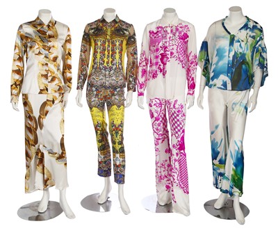 Lot 56 - Four Roberto Cavalli printed silk ensembles, circa 2010-2015