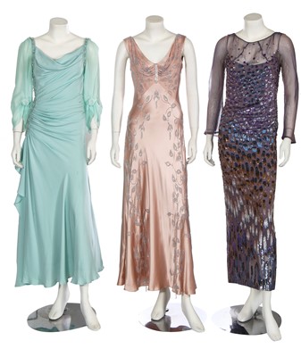 Lot 90 - Two evening gowns, probably Jenny Packham, 2010s