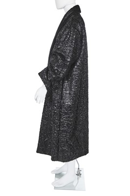 Lot 63 - A good Issey Miyake men's melted polyester coat, Autumn-Winter 1987-88