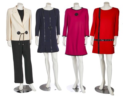 Lot 357 - Four Pierre Cardin wool ensembles, 1980s