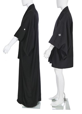 Lot 130 - Three black Japanese Kimonos, 1990s-2000s