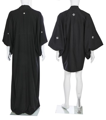 Lot 130 - Three black Japanese Kimonos, 1990s-2000s