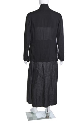 Lot 54 - A Yohji Yamamoto charcoal ramie wrap skirt, 2000s