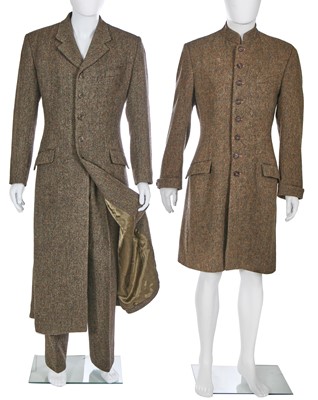 Lot 128 - A Hardy Amies speckled brown and grey wool ensemble, 1990s-2000s