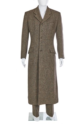 Lot 128 - A Hardy Amies speckled brown and grey wool ensemble, 1990s-2000s