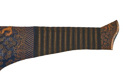 Lot 535 - A couched blue silk gauze 'dragon' robe, jifu/longpao, Chinese, late 19th-century