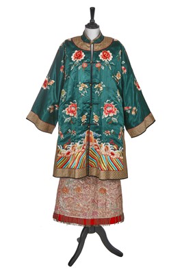 Lot 543 - A Han woman's semiformal jacket, waitao, and skirt, qun, early 20th-century