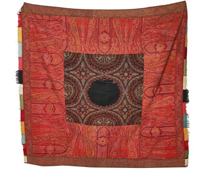 Lot 520 - A woven wool 'Moon' shawl (Chandar), Kashmir, India, circa 1860