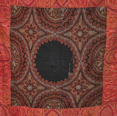 Lot 520 - A woven wool 'Moon' shawl (Chandar), Kashmir, India, circa 1860