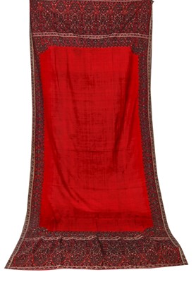 Lot 521 - A woven wool long shawl, Kashmir, India, circa 1825