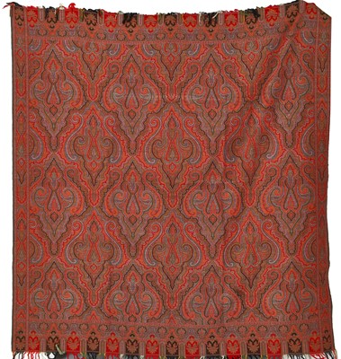 Lot 525 - Two woven wool shawls, European, circa 1860-70