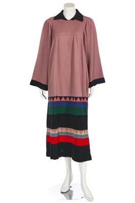 Lot 416 - An Alice Pollock knitted wool-blend maxi dress, 1974