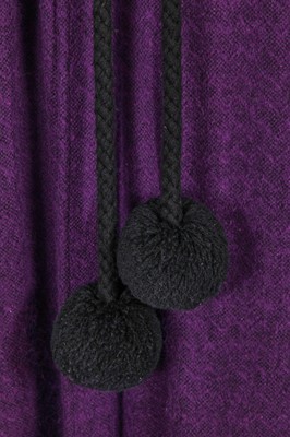 Lot 396 - An Yves Saint Laurent purple wool 'Russian' cloak, circa 1976
