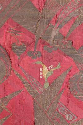 Lot 432 - A mounted panel of Bizarre silk, circa 1700,...