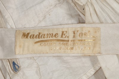 Lot 487 - A Madame E Yost white cotton organdie lawn dress, circa 1910