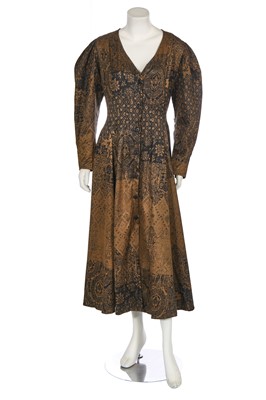 Lot 231 - A BodyMap printed cotton-viscose blend dress, probably ‘The Tudors, The Stewart and the The Holah’, Autumn-Winter 1986-87