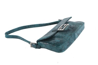 Lot 97 - A Fendi imitation-lizard-skin baguette bag,...