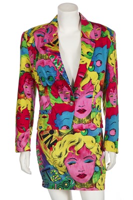 Lot 49 - A Versace printed cotton suit, circa 2018