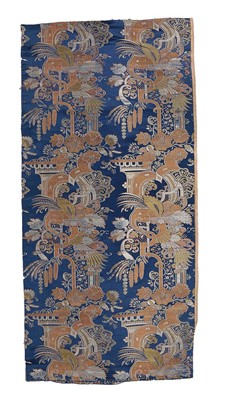 Lot 435 - Two loom widths of brocaded silk, first half...